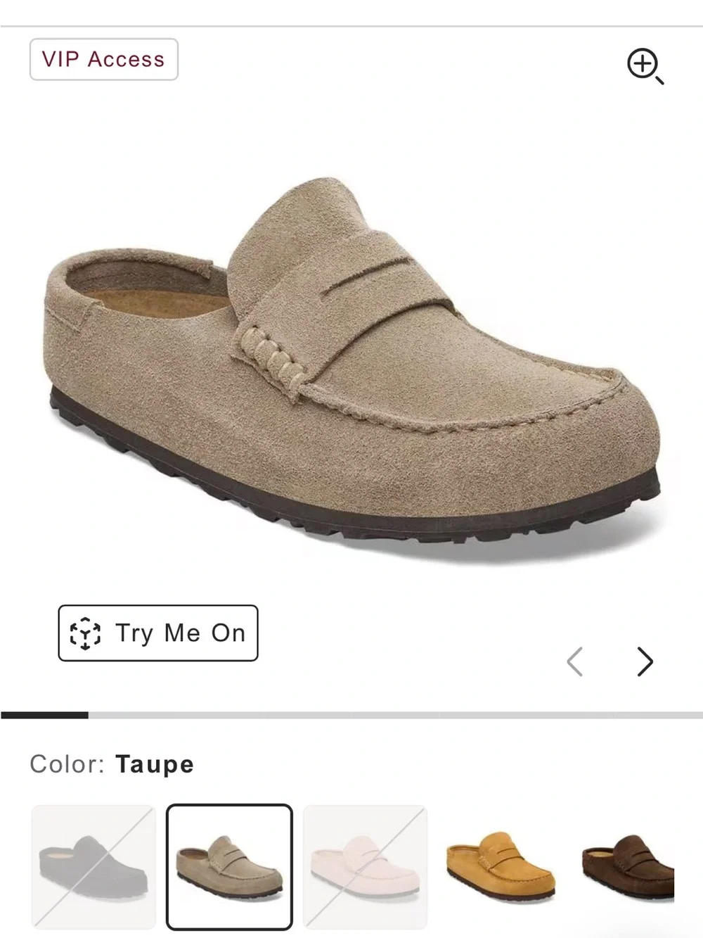 Birkenstock Men's Suede Loafers in Taupe